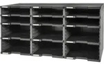 Exacompta MODULODOC, 12 F&auml;cher ohne Schubladen, EcoBlack - Dunkelgrau - 385714D