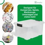 Novaliv 2x Aufbewahrungsboxen mit Deckel 15L transparente Nestbar stapelbare...