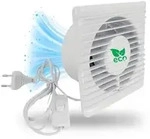 100mm Abluft / Zuluft Grow L&uuml;fter Ventilator mit Netzstecker und Schalter f&uuml;r