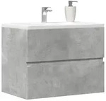 vidaXL Badschrank Betongrau 60x38,5x45 cm Holzwerkstoff
