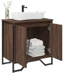 vidaXL Waschbeckenunterschrank Braun Eichen-Optik 60x35x60 cm