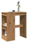 vidaXL Bartisch mit Regal Artisan-Eiche 90x47,5x103,5 cm Holzwerkstoff