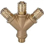 "Verteiler 3-fach, Messingmit 3 Kupplungen NW7,2, AG G1/2" RIEGLER"
