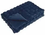 vidaXL Rutschfeste Decke aus Kunstkaninchenfell Olite Marineblau