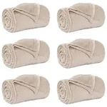 vidaXL Wohndecken 6 pcs Beige 240 x 270 cm Fleece