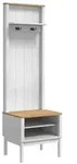 vidaXL Flurschrank FLORO Wei&szlig; 50 x 40 x 158 cm Massivholz Kiefer
