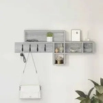 vidaXL Wandmontierter nachttisch Graues Sonoma 100 x 12 x 43,5 cm