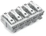 WAGO Netzanschlussklemme starr: 0.5-1.5mm2 Polzahl: 5 250 St. Wei&szlig;