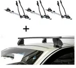 3x Fahrradtr&auml;ger SAGITTAR + Dachtr&auml;ger K1 MEDIUM kompatibel mit f&uuml;r VW Polo V (6R)