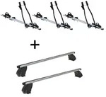 3x Fahrradtr&auml;ger SAGITTAR + Dachtr&auml;ger K1 PRO Aluminium kompatibel mit f&uuml;r VW