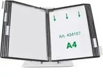Wandsichttafelsystem Pult A4 grau Metall mit 10 Sichttafeln A4 schwarz
