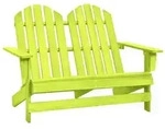 vidaXL 2-Sitzer Adirondack-Gartenbank Massivholz Tanne Gr&uuml;n