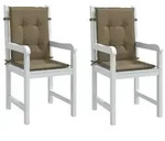 vidaXL Niedriglehner-Auflagen 2 Stk. Melange Taupe 100x50x4 cm Stoff