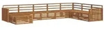 vidaXL Sofagarnituren 8 pcs Natur Massivholz Akazie