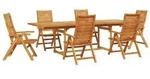 vidaXL Garten Essgruppe 7 pcs Braun Massivholz Akazie
