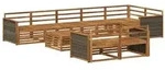 vidaXL Outdoor-Sofagarnitur 9 pcs