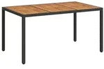 vidaXL Gartentisch Schwarz 150 x 90 x 75 cm Poly-Rattan