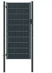 vidaXL Zauntor PVC und Stahl 100x204 cm Anthrazit
