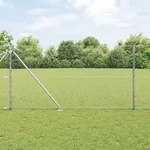 vidaXL Zaun Set 2er Set Feuerverzinkter Stahl 25 x 1 m Industrie