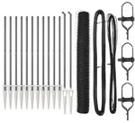 vidaXL Sechseckzaun Grau 1,4x25 m Stahl