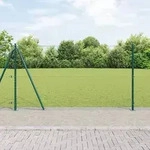 vidaXL Sechseckiger Zaun Gr&uuml;n 1,2x50 m Stahl