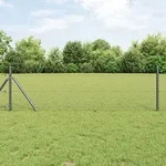 vidaXL Sechseckzaun Grau 0.8 x 10 m Stahl