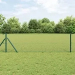 vidaXL Sechseck-Zaun Gr&uuml;n 0.6x100 m Stahl