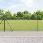 vidaXL Hexagonzaun Grau 1x100 m Stahl