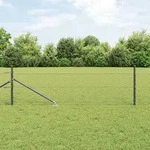 vidaXL Sechseckzaun Grau 0,4x10 m Stahl