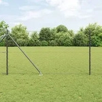 vidaXL Sechseckzaun Grau 1x100 m Stahl