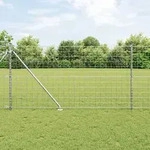 vidaXL Euro Zaun mit 13 Spitzpf&auml;hlen 1,2x25 m Feuerverzinkter Stahl
