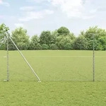 vidaXL Hexagonzaun 1.5x50 m Verzinkter Stahl