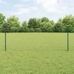 vidaXL Zaunpfosten 11 St&uuml;ck U-Kanal Gr&uuml;n 80 cm Stahl