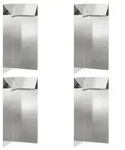 vidaXL Schneckenzaun 4 pcs Silber 10 x 10 x 25 cm Edelstahl