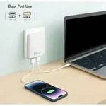 LogiLink USB-Steckdosenadapter, USB-A & USB-C, 65 Watt, wei&szlig;