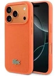 H&uuml;lle iPhone 17 Pro Lacoste Iconic Petit Pique orange Logo Metall Magsafe