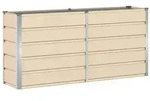 vidaXL Pflanzk&uuml;bel Elfenbein 160 x 40 x 75 cm Stahl