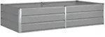 vidaXL Pflanzk&uuml;bel Hellgrau 195 x 100 x 45 cm Verzinkter Stahl