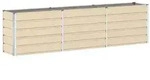 vidaXL Pflanzk&uuml;bel Elfenbein 290 x 90 x 75 cm Verzinkter Stahl