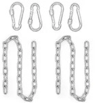 2x 230kg H&auml;ngesessel Kette -100cm Aufh&auml;ngung 4 Karabiner H&auml;ngematte Boxsack