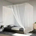 vidaXL Moskitonetz zum Aufh&auml;ngen 156 Mesh Wei&szlig; 220x100x150 cm