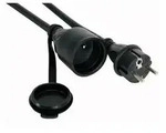 Perel GUMMI-VERL&Auml;NGERUNGSKABEL - 5 m - SCHWARZ - 3G2.5 - STECKER-TYP
