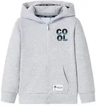 Kinder-Kapuzenpullover mit Rei&szlig;verschluss Grau 92