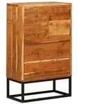 vidaXL Schubladenkommode Natur 55 x 30 x 90 cm Massivholz Akazie