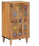 vidaXL Sideboard mit Speicher Natur 40 x 33 x 75 cm Massivholz Mango