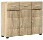 vidaXL Sideboard FLORIN Sonoma-Eiche 88,5 x 30,5 x 73 cm Holzwerkstoff