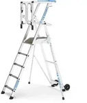 Zarges fahrbar geb&ouml;rdelte Teleskop Plattformleiter ZAP SAFEMASTER MAX S 4...