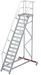 Euroline 513 Wartungsb&uuml;hne 60&deg; 800mm Stufenbreite 16 Stufen Alu gerieft