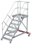 Euroline 513 Wartungsb&uuml;hne 45&deg; 1000mm Stufenbreite 7 Stufen Alu gerieft