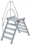 Euroline 512 &Uuml;bergang 60&deg; 600mm Stufenbreite 2x5 Stufen Alu gerieft